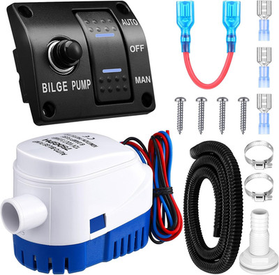 Boat Bilge Pump Automatic Bilge Pump 12V 24V 3 Way Switch Panel with Built-In Ci