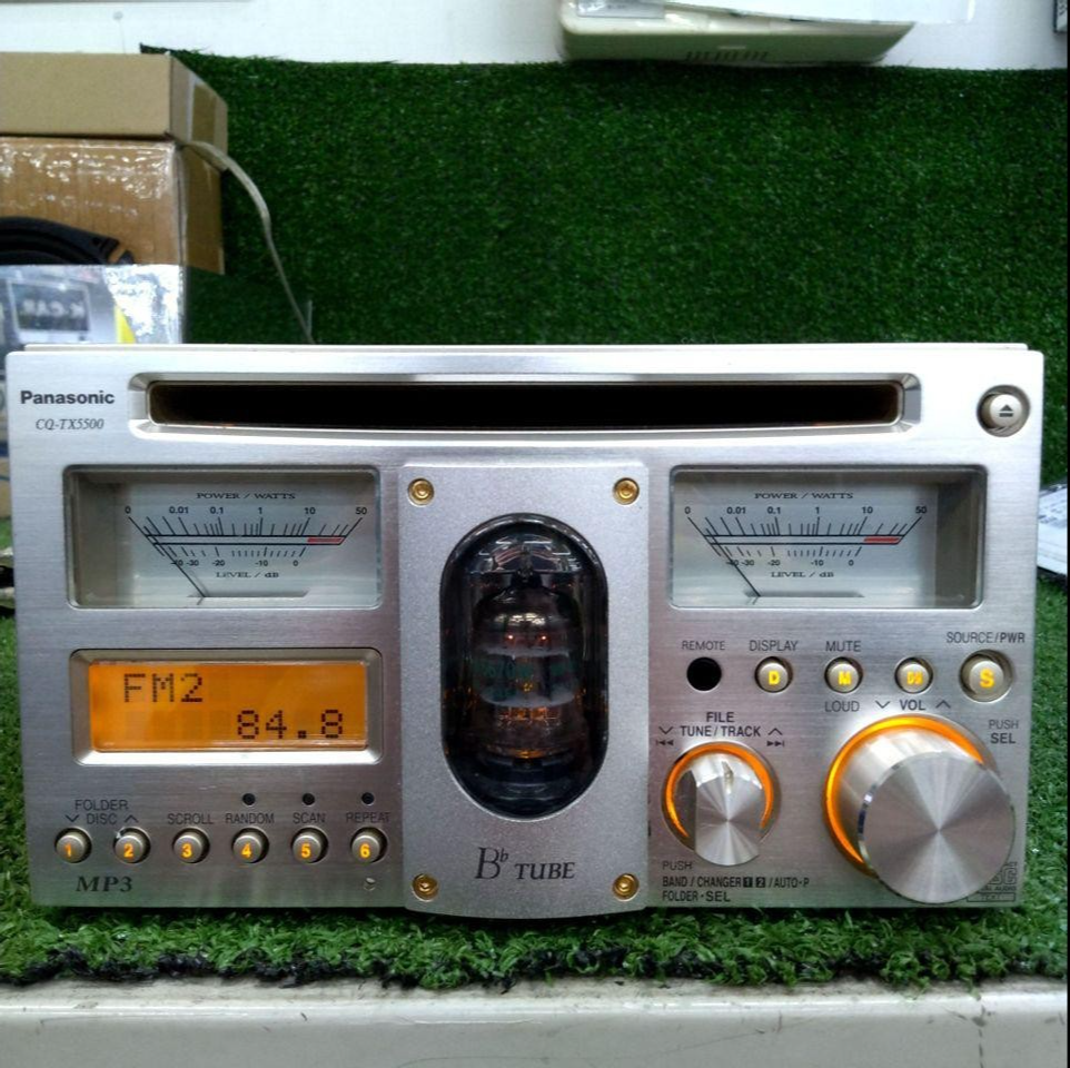 Panasonic CQ-TX5500D Vacuum Tube 2DIN Car Audio CD Head Unit Used