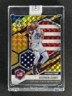 2020-21 Panini Mosaic Stephen Curry #249 Gold Black Prizm National Pride /8