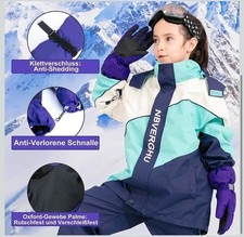 Gr.7-10 ThxToms Kinder Ski Handschuhe Winter Skihandschuhe -15 ℃  Winddicht Neu
