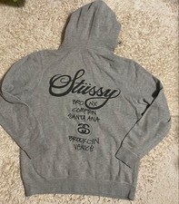 Stussy Men L Hoodie World Tour Grey Limited Edition Streetwear Icon Effortless E