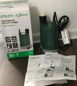 Zoeller 1/3 HP Automatic Utility Pump, 115V 1043-0006 w/ Instructions Box