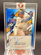 2025 Topps Pristine Tyler Black Auto PA-TB Blue Encased /75 Rookie Brewers