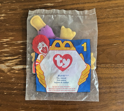 McDonald's Ty Teenie Beanie Babies 1993 Tag Patti the Platypus New Sealed Pkg