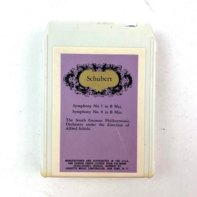 Schubert Symphonies No. 5 & 8 8-Track Tape Classical CMC 8S508
