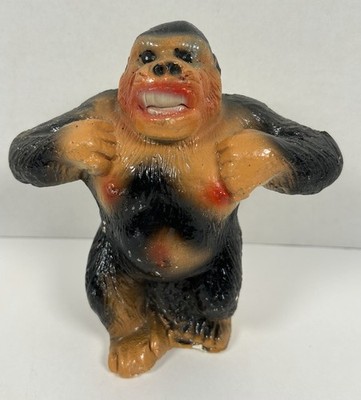 VTG Chalkware Carnival Prize Gorilla King Kong 6.5'' Rare Find 3D Flat Back