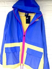 Nike Icon Clash Retro Windbreaker Womens 1X Full Zip Jacket Purple Yellow