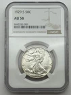 New Listing1929-S 50C Walking Liberty Half Dollar, NGC AU58, Collector Coin.