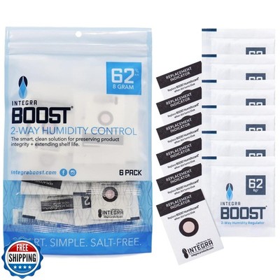 Integra Boost 62% RH Level - 8 Gram Size - Two-Way Humidity Control Pack - In