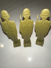 1950'S MARX MILITARY ARMY SOLDIER FLATS 4.5  Set Of 3 RIFLEMEN