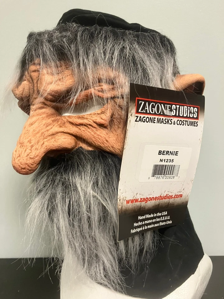 Bearded Old Man - Zagone Studios "Bernie" Moving Mouth Adult Mask - Image 4 of 4