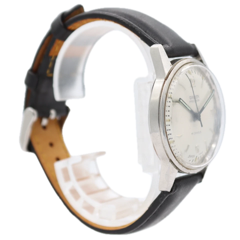 Reloj Pulsera Mecánico Hombre Vintage 34mm Gruen Precisión Hecho en Suiza Acero Inoxidable Foto 3 de 4