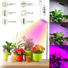 LED Grow Light Plant Growing Lamp Full Spectrum For Indoor Plants with Timer US
