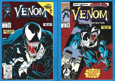 Venom Lethal Protector #1-2 1993 Marvel Set 1st Solo Series Spider-Man 8.5 VF+