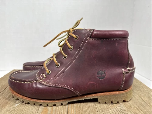 Timberland Stivali stringati donna pelle Noreen alla caviglia foderati sherpa 7 5M *LEGGI*