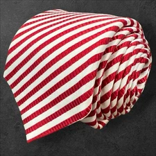 Andrews Inc Glendora Men’s Necktie Red/White CandyCane Hand Made Silk Tie 3.5X60