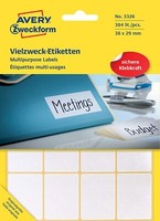 Avery Zweckform 3326 Haushaltsetiketten Selbstklebend (38 X 29 Mm, 384 Aufkleber