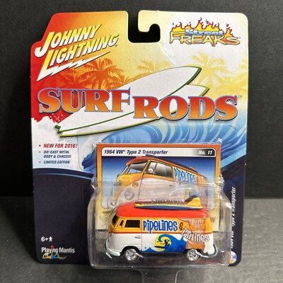 Johnny Lightning Street Freaks Surf Rods 1964 VW Type 2 Transporter Bus Van