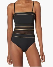 Gottex Women's Standard Onyx Bandeau One Piece Black SIze 6 8256