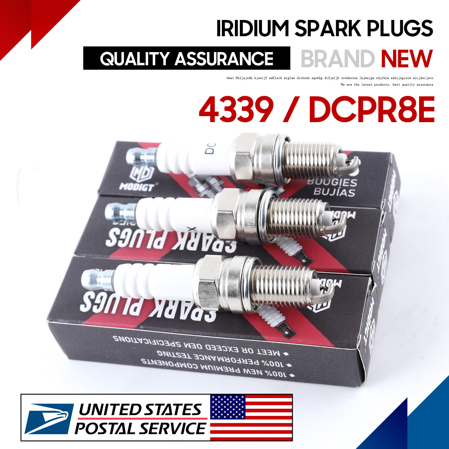 For NGK 4339 DCPR8E Standard Plug DCP-R8E 707000246 715900637 6PCS OEM Quality