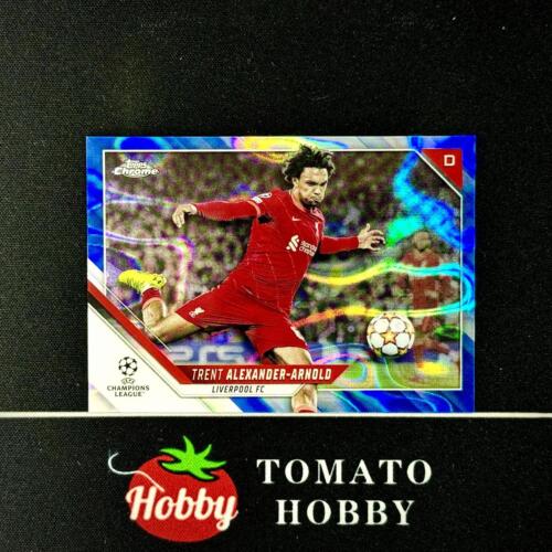 TOPPS CHROME UEFA 2021-22 TRENT ALEXANDER-ARNOLD BLUE LAVA 1:36600 LIVERPOOL - Picture 1 of 2