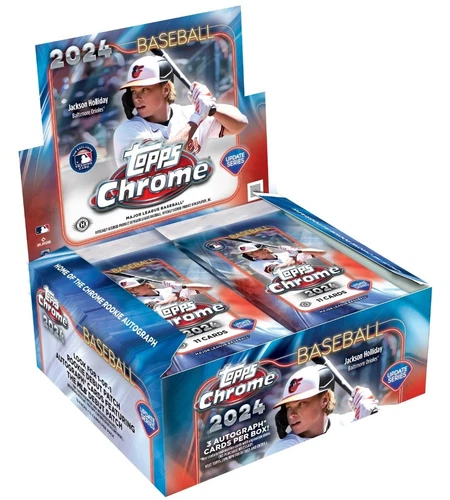 2024 TOPPS CHROME UPDATE SERIES HOBBY JUMBO BOX BRAND NEW SEALED - 3 AUTOS