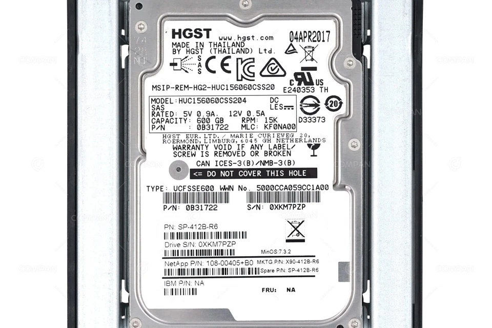 X90-412B-R6 NETAPP HDD 600GB 15K SAS 12G 3.5" LFF HOT-SWAP - Image 4 of 4