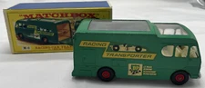 Matchbox Lesney M-6 Racing Car Transporter with 2 Race Cars Inside with Box