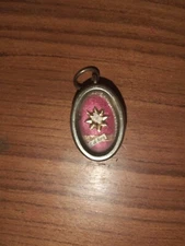 Reliquaire  Pendentif Curé D'Ars Fil Intact Religion Reliquary