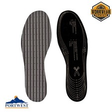 Image of Portwest FC89 Thermal Fleece Insole Black One Pair. Cut to size.
