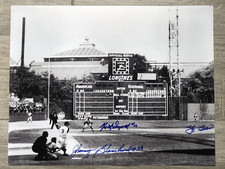 YOGI BERRA JOHNNY BLANCHARD GIL McDOUGALD SIGNED 11X14 PHOTO MAZEROSKI 1960 WSHR