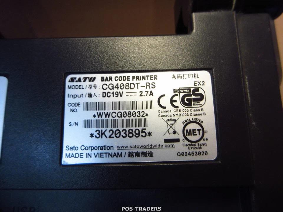 SATO CG408DT-RS Thermal DT/TT USB 105mm Label Printer Drucker - 0 KM / AS NEW - Bild 4 von 4