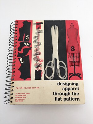 Designing Apparel Through The Flat Pattern Hardcover 1975 Spiral Bound Sewing