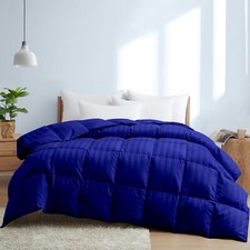 Premium Down Alternative Comforter  Bedding Sets Royal Blue Stripes Select Item