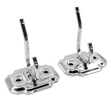 NOS  Set of 2 Vintage 1950  s Autoyre Bath/Kitchen Polished Chrome Double Hooks