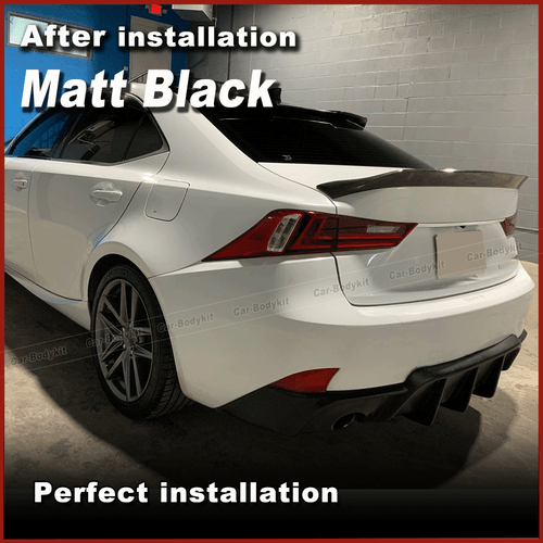For LEXUS ISF IS F IS250 IS350 IS300 2013-16 Matt Black Rear Bumper Diffuser Lip - Picture 3 of 12