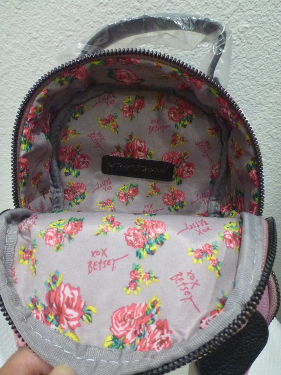 Betsey Johnson Mini Backpack Purse Bag Floral Dog Applique Purple & Pink EUC Betsey Johnson | Bags | Mini Betsey Johnson Backpack | Poshmark main image 4