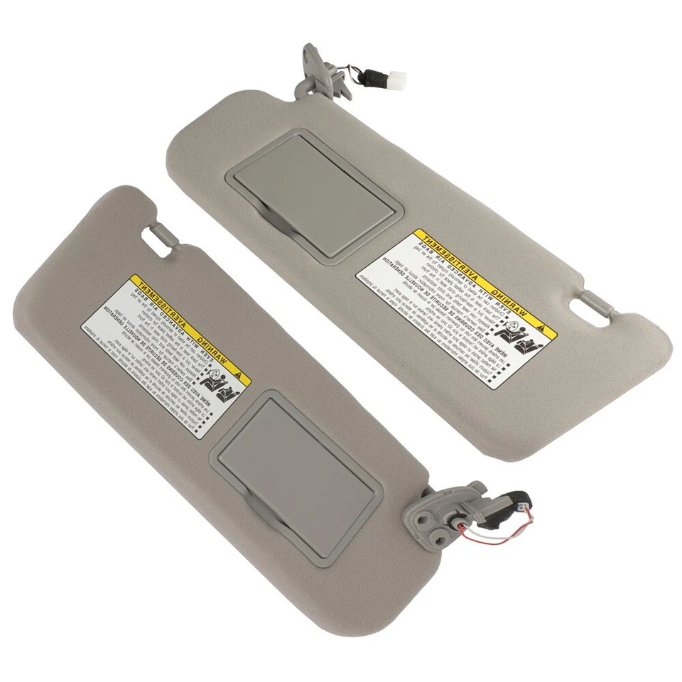 Pair Right Left w/Light Gray Sun Visor For Hyundai Sonata 2006-2008 with Sunroof Foto 2 de 4
