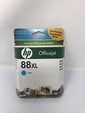 HP 88XL Ink Cartridge Cyan C9391AN New 10/10 expiration Sealed