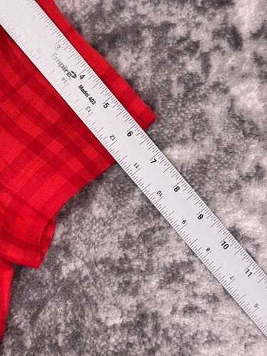 Burberry Dress Small Womens Classic Plaid Red Linen Button Down Shirtdress - Picture 5 of 8