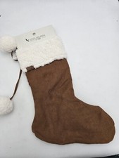 NEW Koolaburra by UGG Faux Suede Shearling Stocking Chestnut Koola