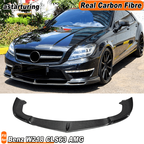 Fit For Mercedes Benz W218 CLS63 AMG Real Carbon Fiber Front Bumper Spoiler Lip - Bild 1 von 8
