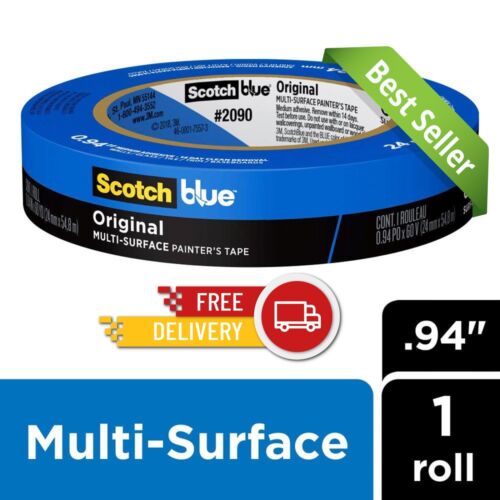 3M Scotch Blue 2090-24EC 0.94 in x 60 yds Original Multi-Surface Painter's Tape - Zdjęcie 1 z 10