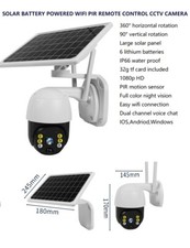 Wireless Solar Power PIR Security Camera Remote Control 1080 CCTV include 32g TF