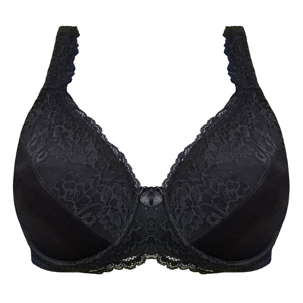 Buy DD-GG Black Recycled Lace Comfort Full Cup Bra 32G | Bras | Argos