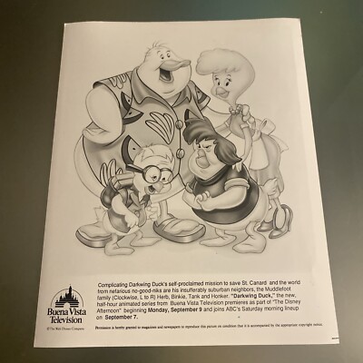 1992 Press Photo ''Darkwing Duck'' Cartoon  Disney The Muddlefoot Family