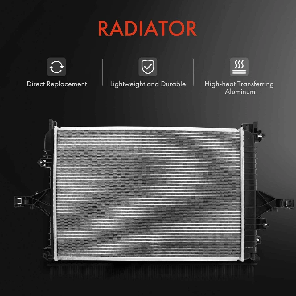 Radiador de aluminio y condensador de CA refrigeración con kit de soporte para Pontiac Montana 2006 Foto 3 de 4