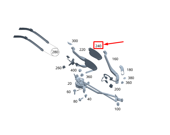Neu MERCEDES-BENZ S W223 Wischerarmabdeckung vorne links RHD A2238240900