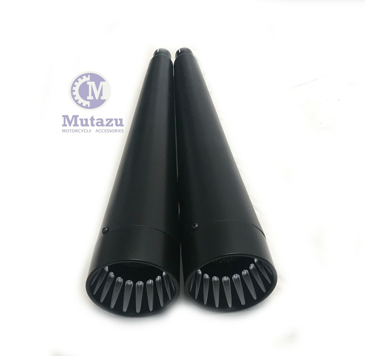 Mutazu 2.0 Inner Fluted Cut Megaphone Slip-On Mufflers Exhaust 95