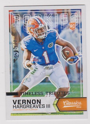 2016 Classics Timeless Tributes Silver #243 Vernon Hargreaves III RC/25
